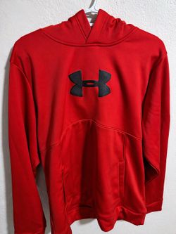 Under Armour Red Hoodie – Large, Like New Condition