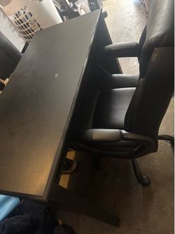 Computer desk and chair
