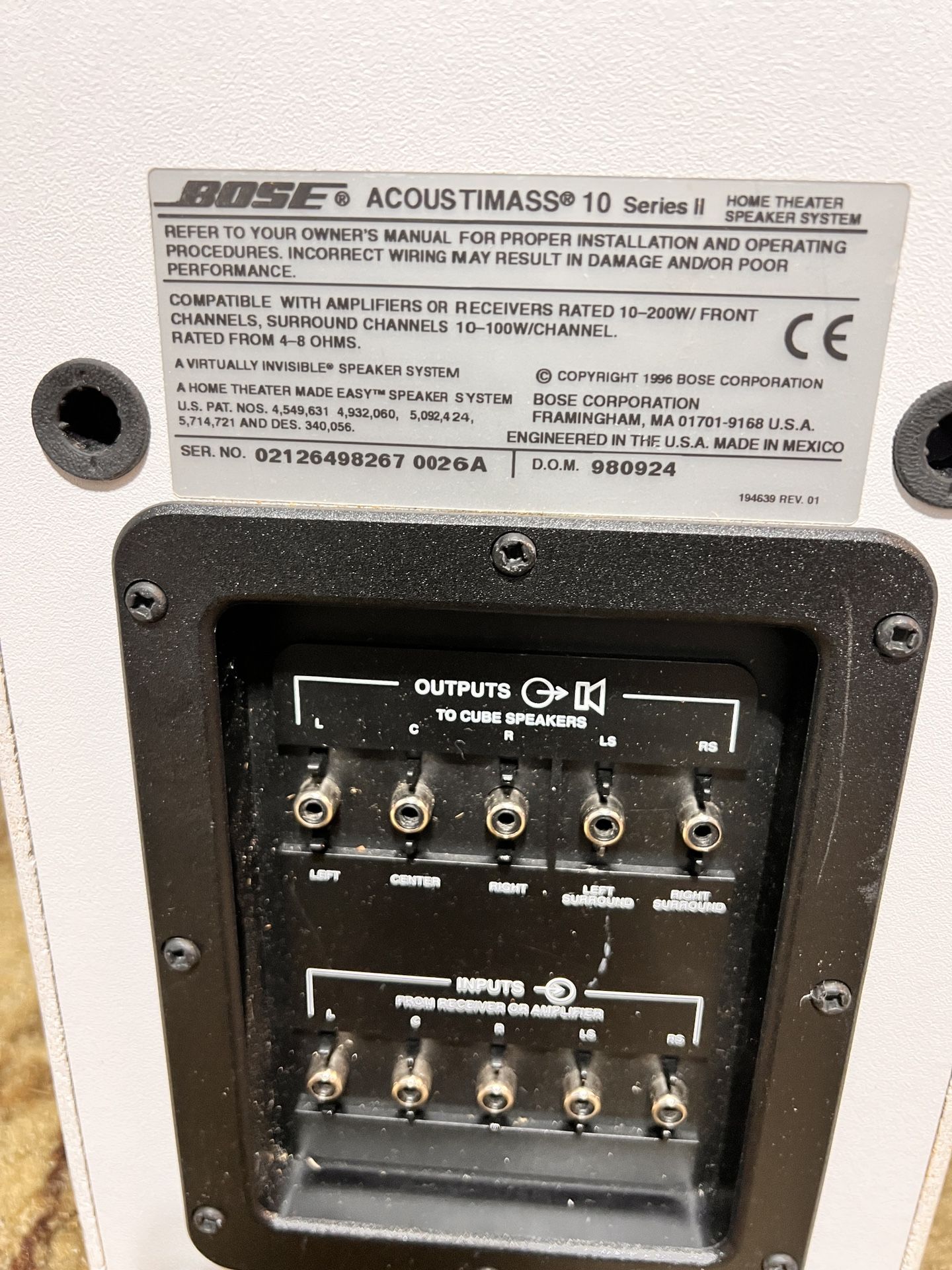 Bose Acoustimas 10 Series II
