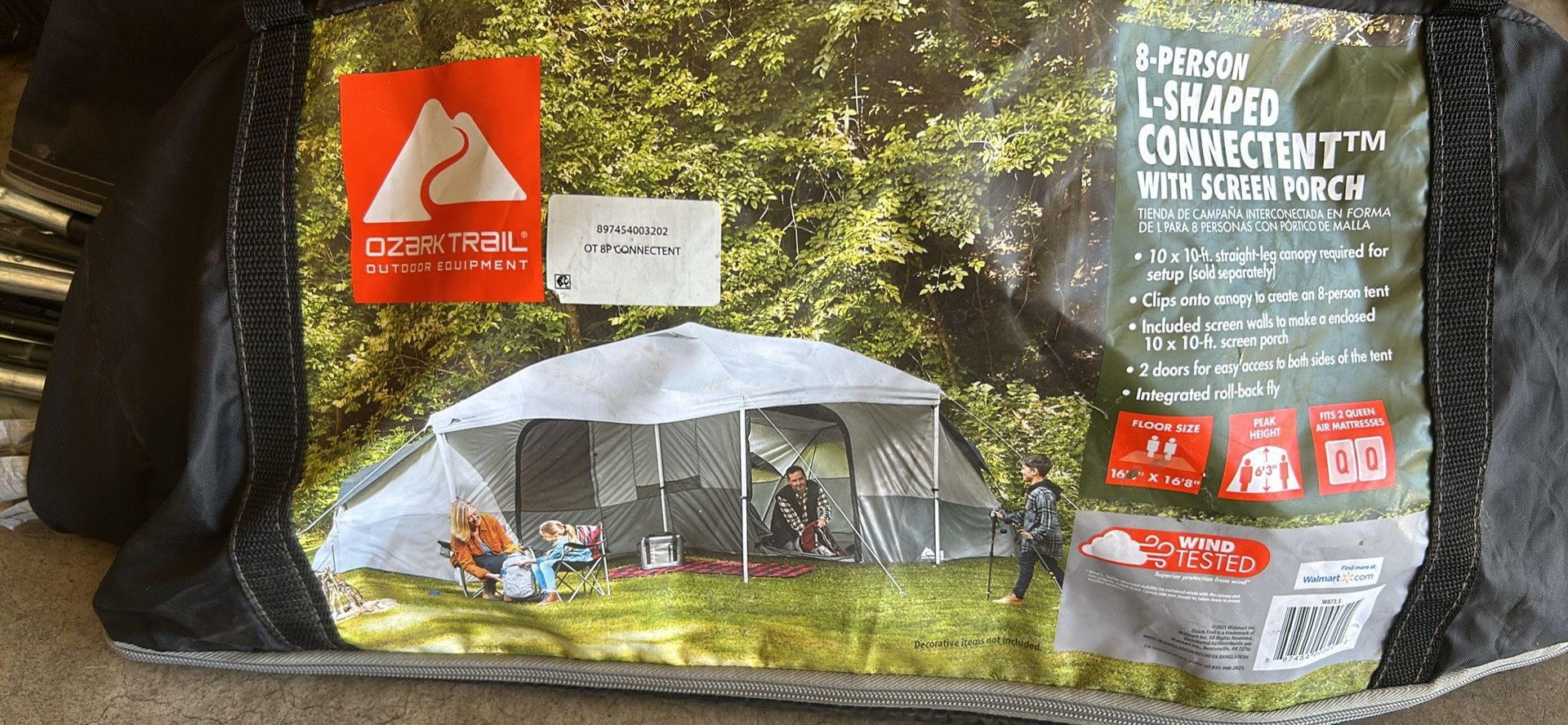 8 person, family L shaped tent easy set up Camping & Hiking