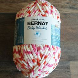 2 Skeins Bernat Baby Blanket Yarn Strawberry Dot #6 Super Bulky Pink White New

Factory Sealed 