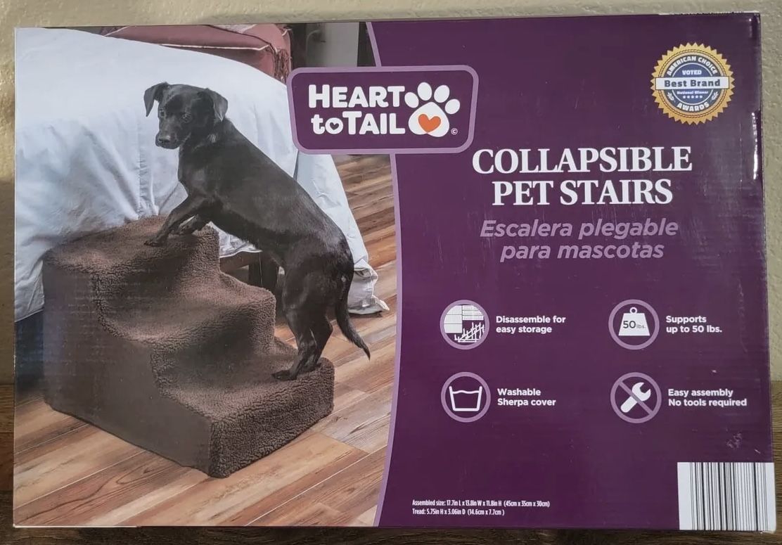 Heart To Tail Collapsible Pet Stairs NEW