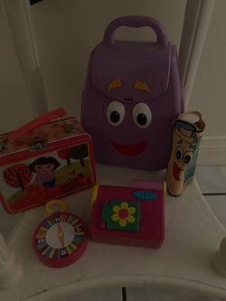 Dora the Explorer Toy Lot – Backpack, Lunch Box & Accessories