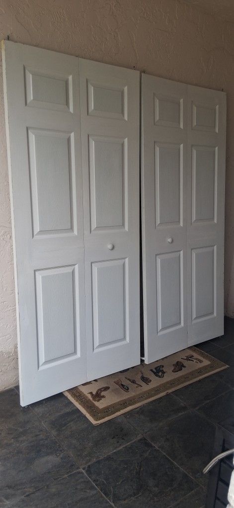 $65 Each $120 Both 30x79 Bifold Bi-fold Closet Door Bedroom Laundry Hallway Kitchen Organizer