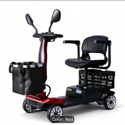 Scooter with removable/foldable baskets