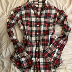 J Crew Button Up Plaid Shirt S