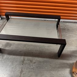 Percival Lafer Glass Top Coffee Table And Matching Side Table