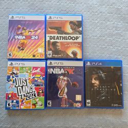 PlayStation 5 & PS5 Compatible Game Lot - 5 Game Bundle (Deathloop, 2K24, etc)