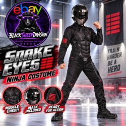 G.I. Joe Snake Eyes Kids Ninja Costume S/P 4-6