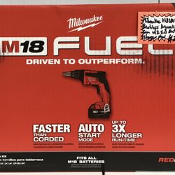 Milwaukee M18 18V Fuel Brushless Drywall Screw Gun W/ 2 5.0 Battery & Charger New 