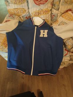 2xl mens vintage Hilfiger Letterman style jacket