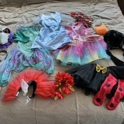 Girl’s Age 3-5 Dress Up Lot Of Cloths And Stuff For Girl