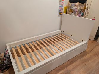 Ikea Malm twin bed, white