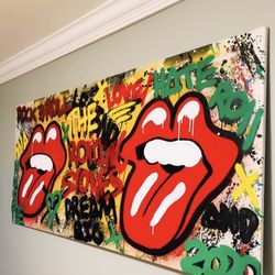 Rolling Stones 40x72 1 Of 1 Painting 