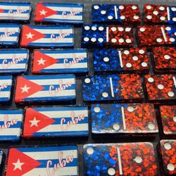 Cuban flag dominoes