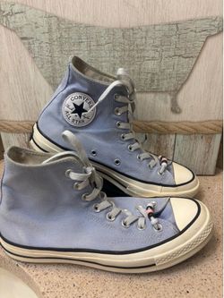 Converse size M7.5 W9 Chuck Taylor All Star Pro Hi Skateboard Shoe - Blue It/Black/White  Good condition   Elevate your sneaker game with the Converse