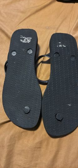 Black Rubber Flip Flops