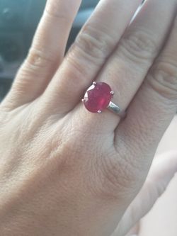 Sterling silver gem ring