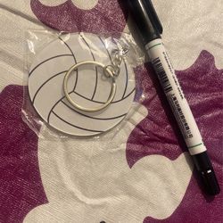 Volley Ball Key Ring (17) W Marker 
