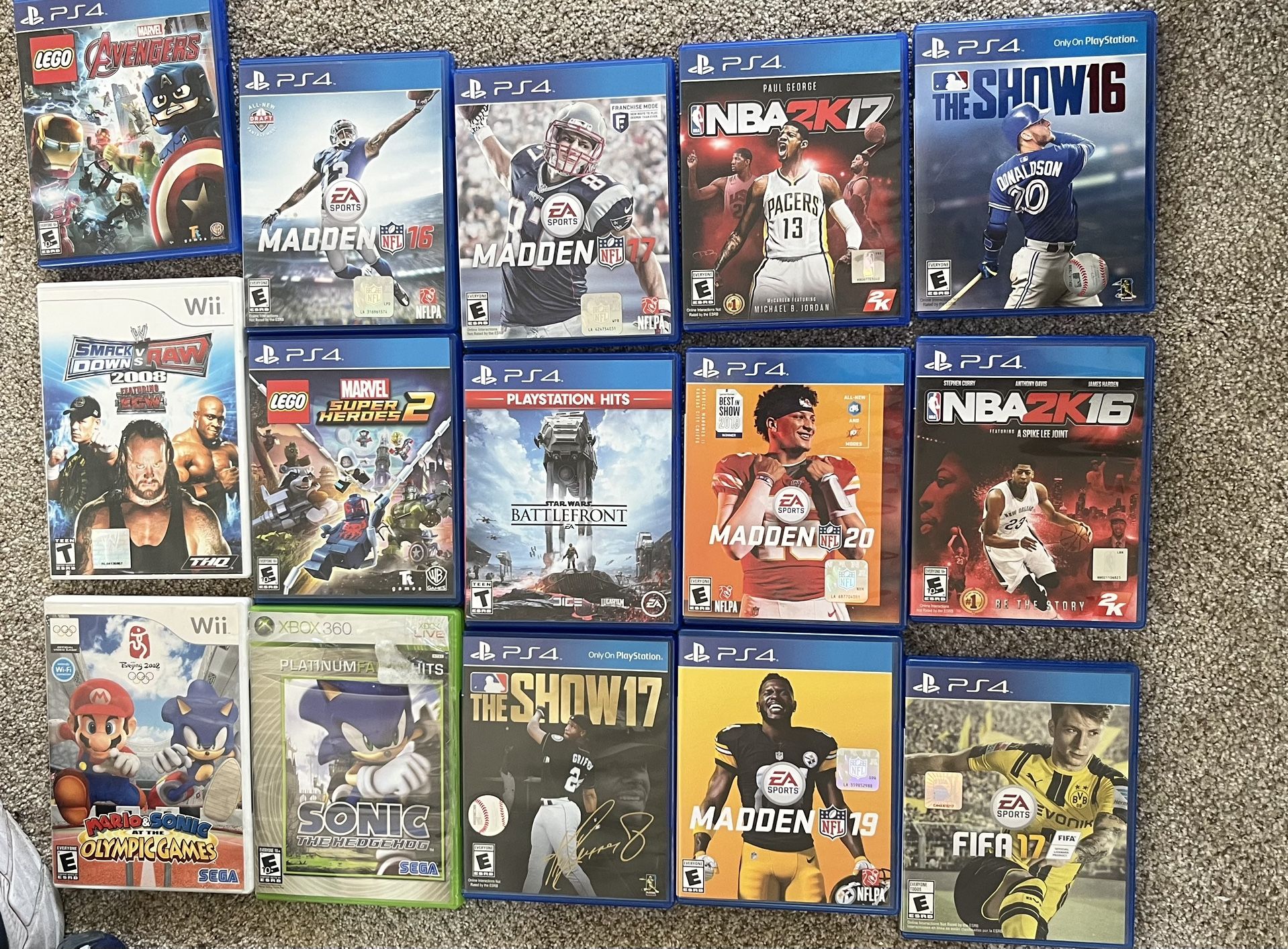 PS4 Wii Xbox Games