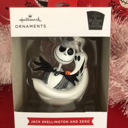 Nightmare Before Christmas Jack And Zero Ornament 