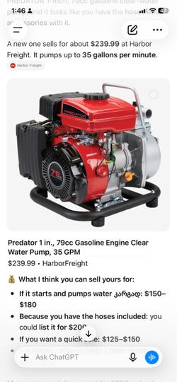 Water Pump-Predator Gas Water Pump