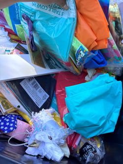 Party Supplies Lot – Table Covers, Balloons & More