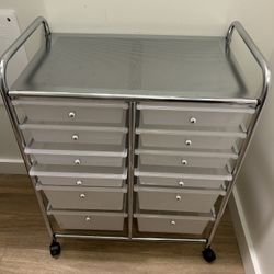 12 Drawer Storage Rolling Cart