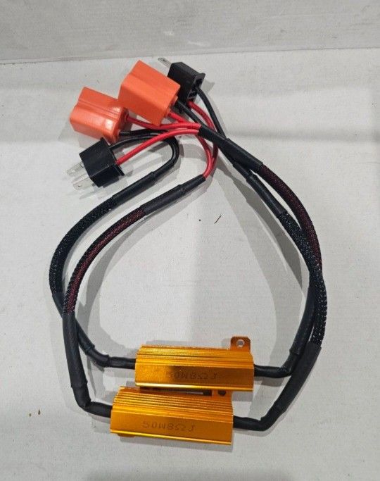 H7 LED Resistor Relay Harness 50W Anti-Flickering Adapter. Anti Error.