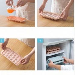 2 Pcs / Covered Round Ball Ice Cube Tray, Household Plastic Ice Cube Mold, Refrigerator Ice Hockey Mold, Ice Box, Round Ice Mold, Ice Box