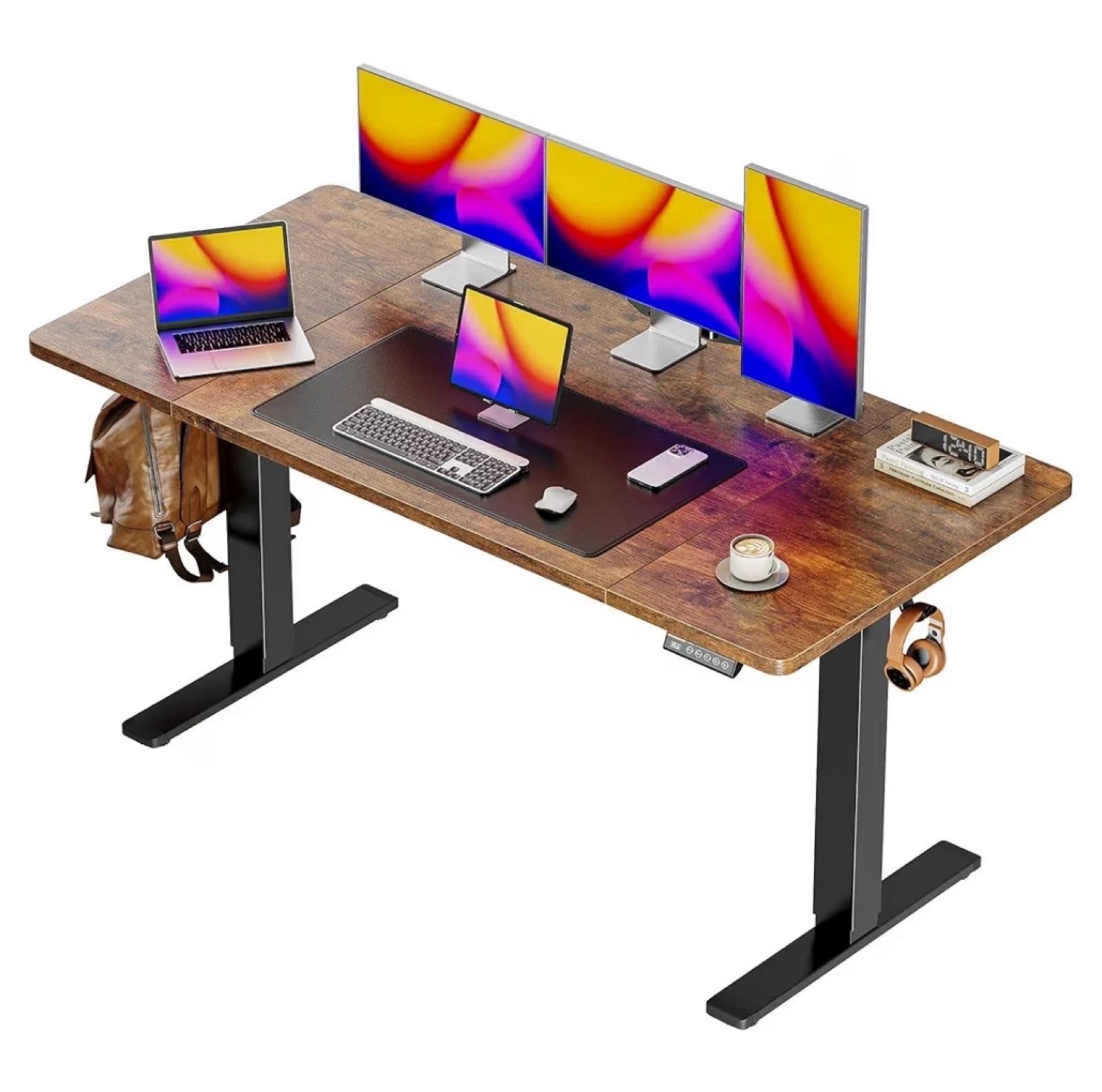 Huuger 55 x 28 Large Electric Standing Desk, Height Adjustable Computer Desk, 27.6