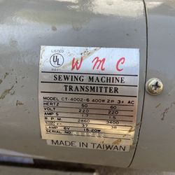Sewing Machine Transmitter.
