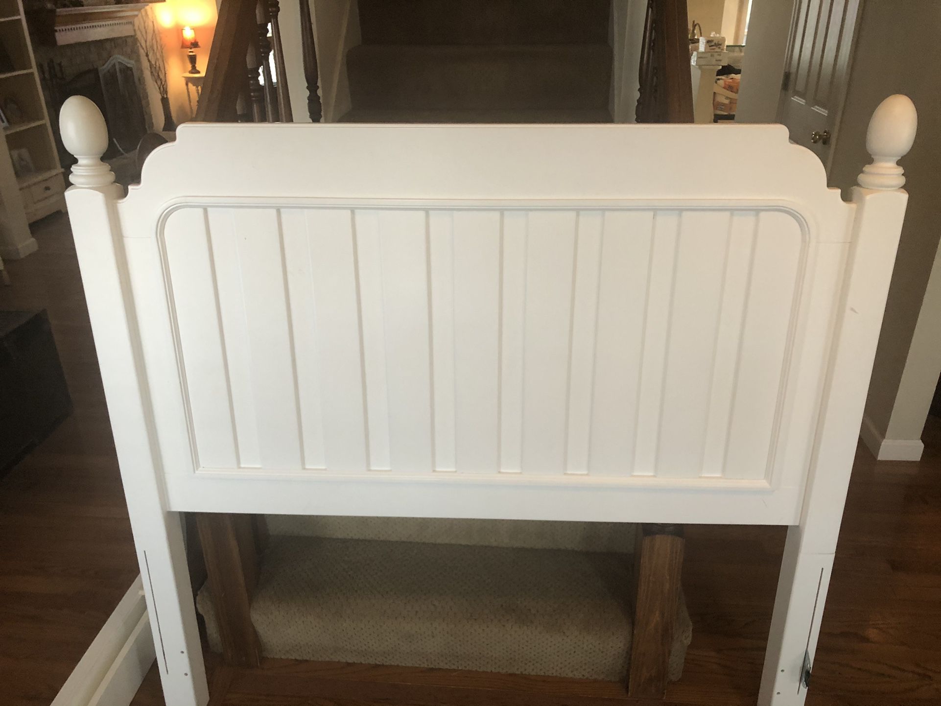 White Headboard and Footboard. Full Size