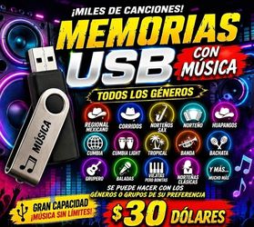 USB Flash Drive Preloaded with Music