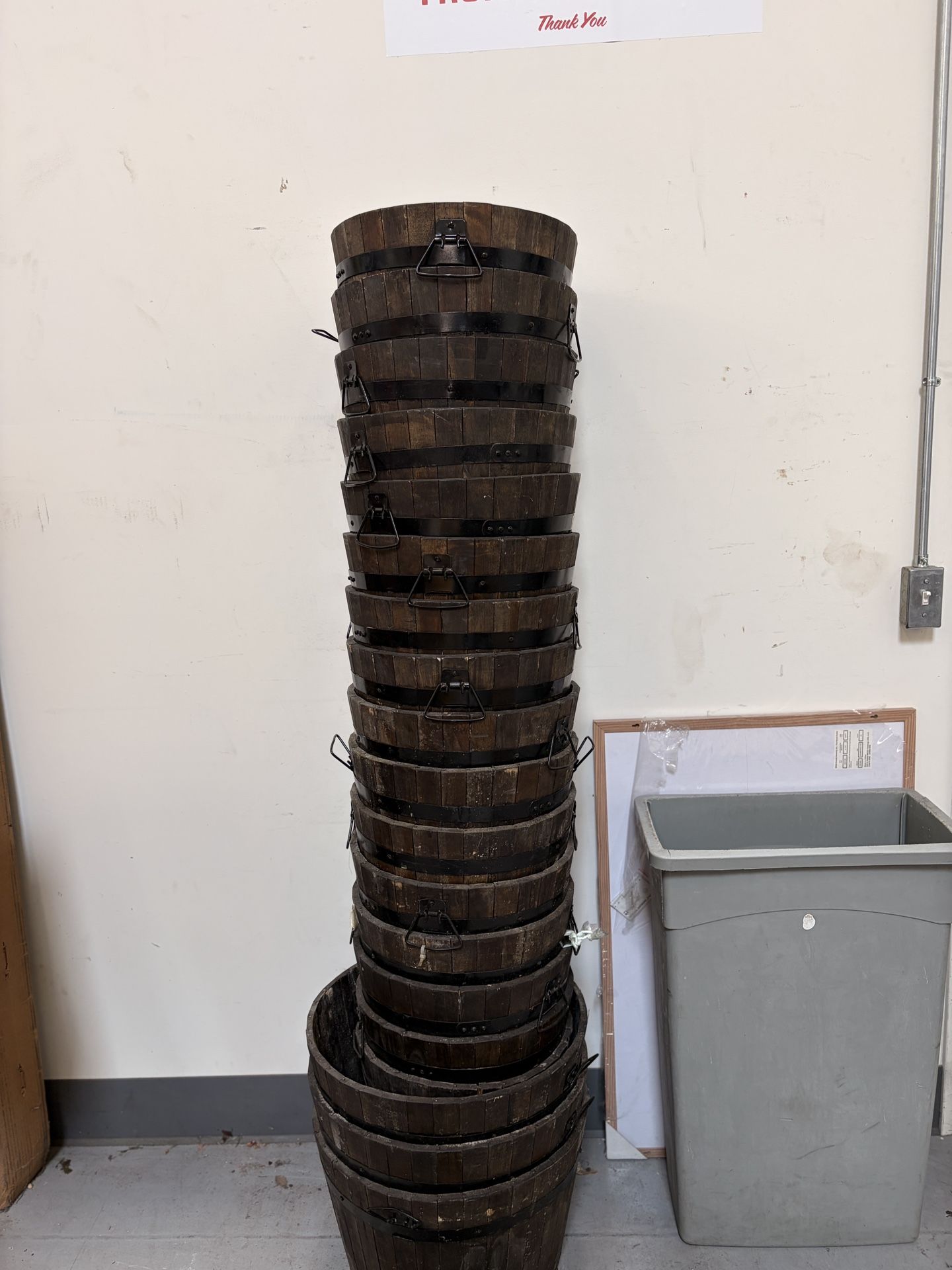 Rustic Wooden Bushel Baskets / Farmhouse Display Bins - Multiple Available