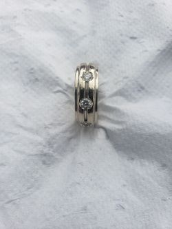 14k white gold  men ring