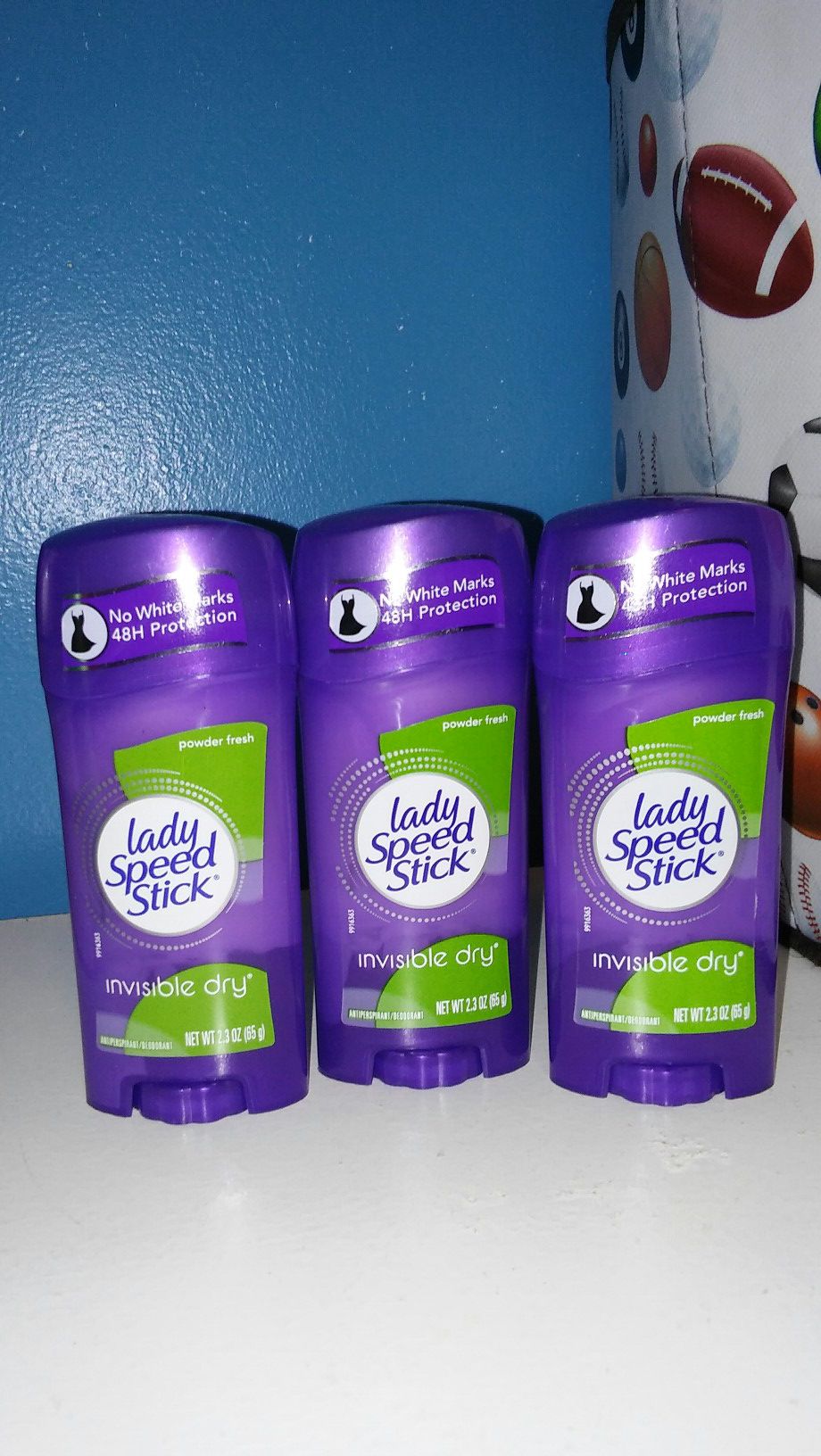 3 deodorants lady speed stick