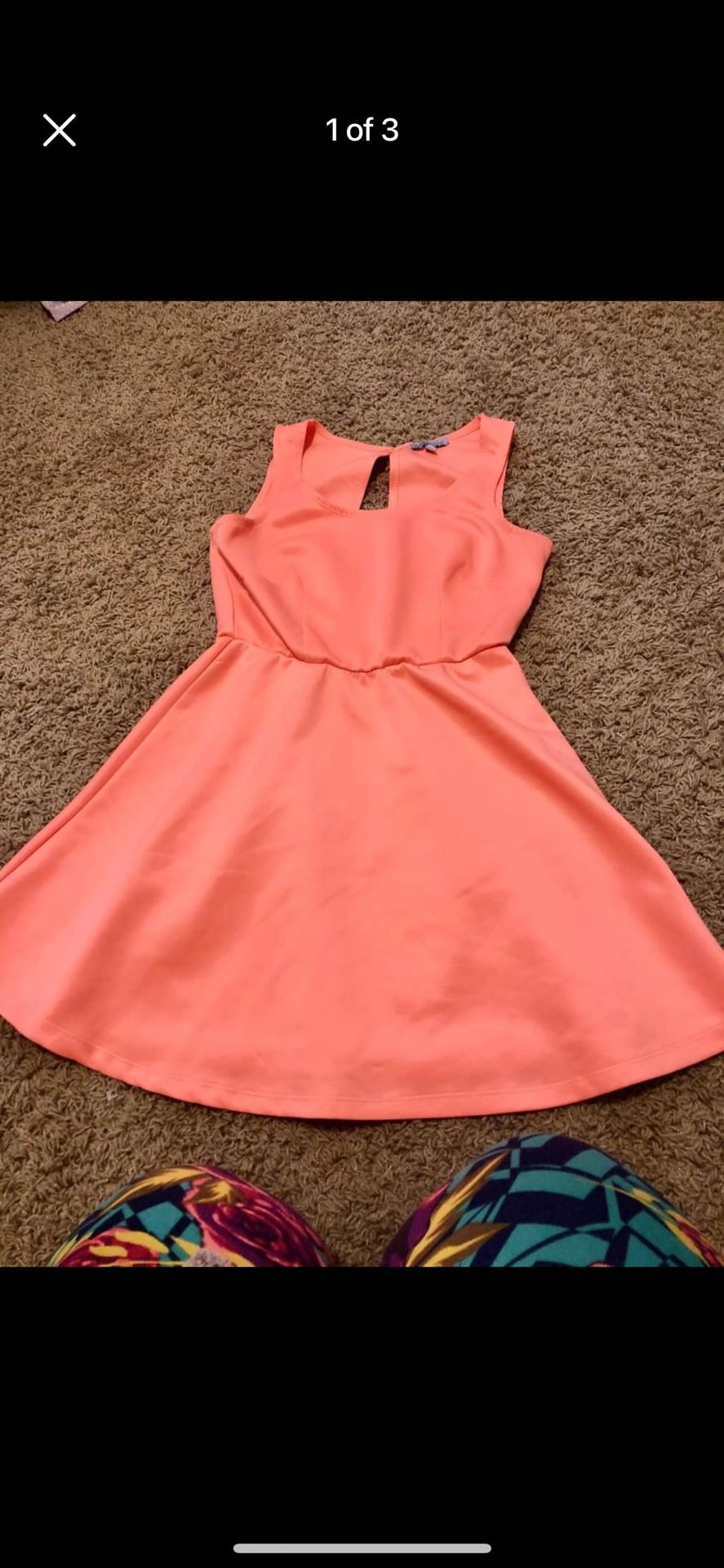 Juniors/Womens Coral Pink Dress