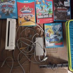 Nintendo Wii With Video Games.