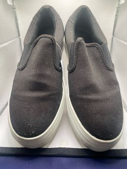 Size 8.5 black canvas slip-on sneaker from JustFab