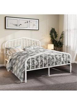 Metal bed frame size queen