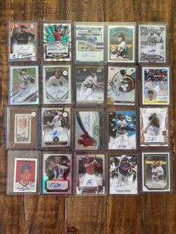 (20) autographed baseball cards certified
