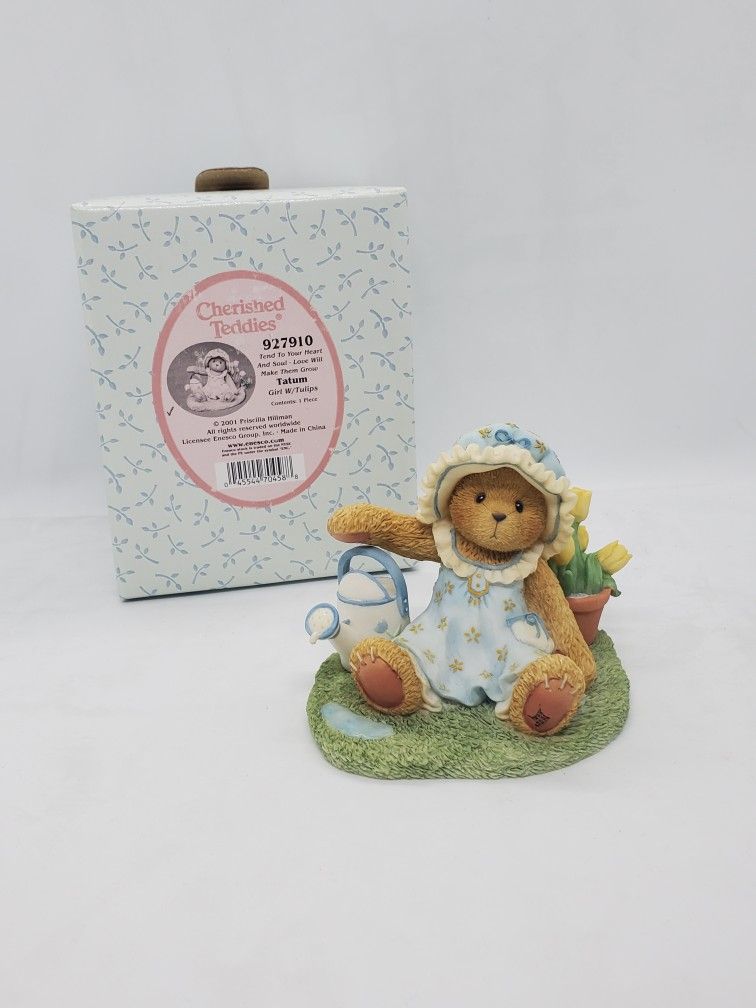 Rare New Cherished Teddies Tatum Tend Your Heart and Soul Love 927910 Special
2001 Cherished Teddies TATUM FIGURINE LIMITED special 927910 NEW NIB HE