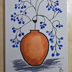 Handpainted Berry Notecards, 4x6