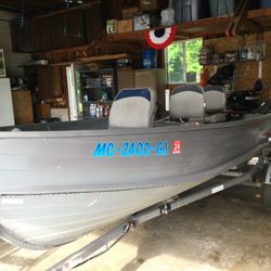 14ft Deep V Boat, Motor And Trailer. $3200