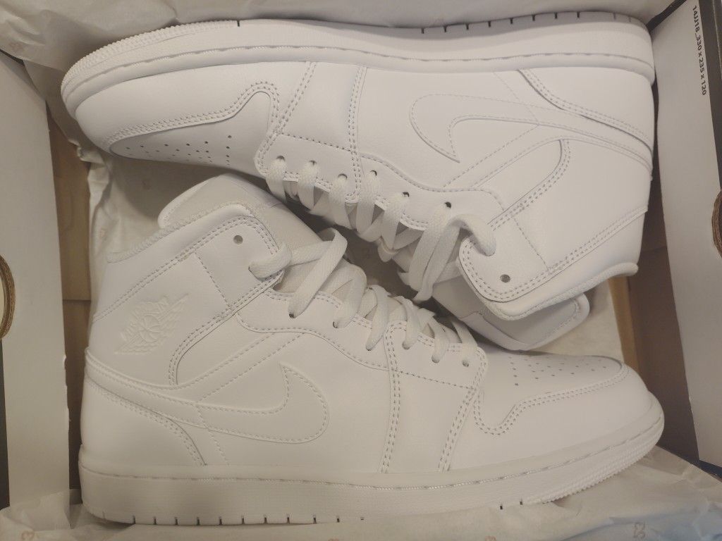 Air Jordan All White Mid New