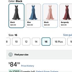 Dress Size 16 Black Brand New