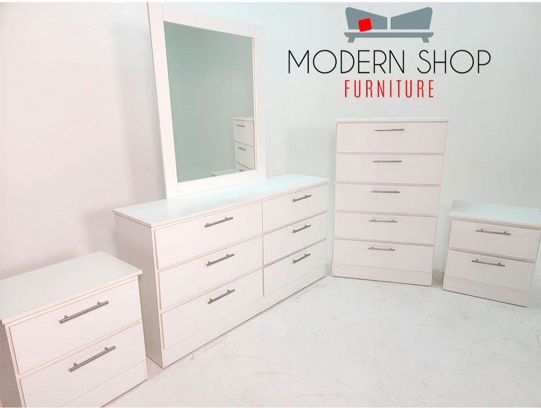 Dresser With Mirror , Chest And Two Nighstands,All Products : American Fashion Style Bags On Sale