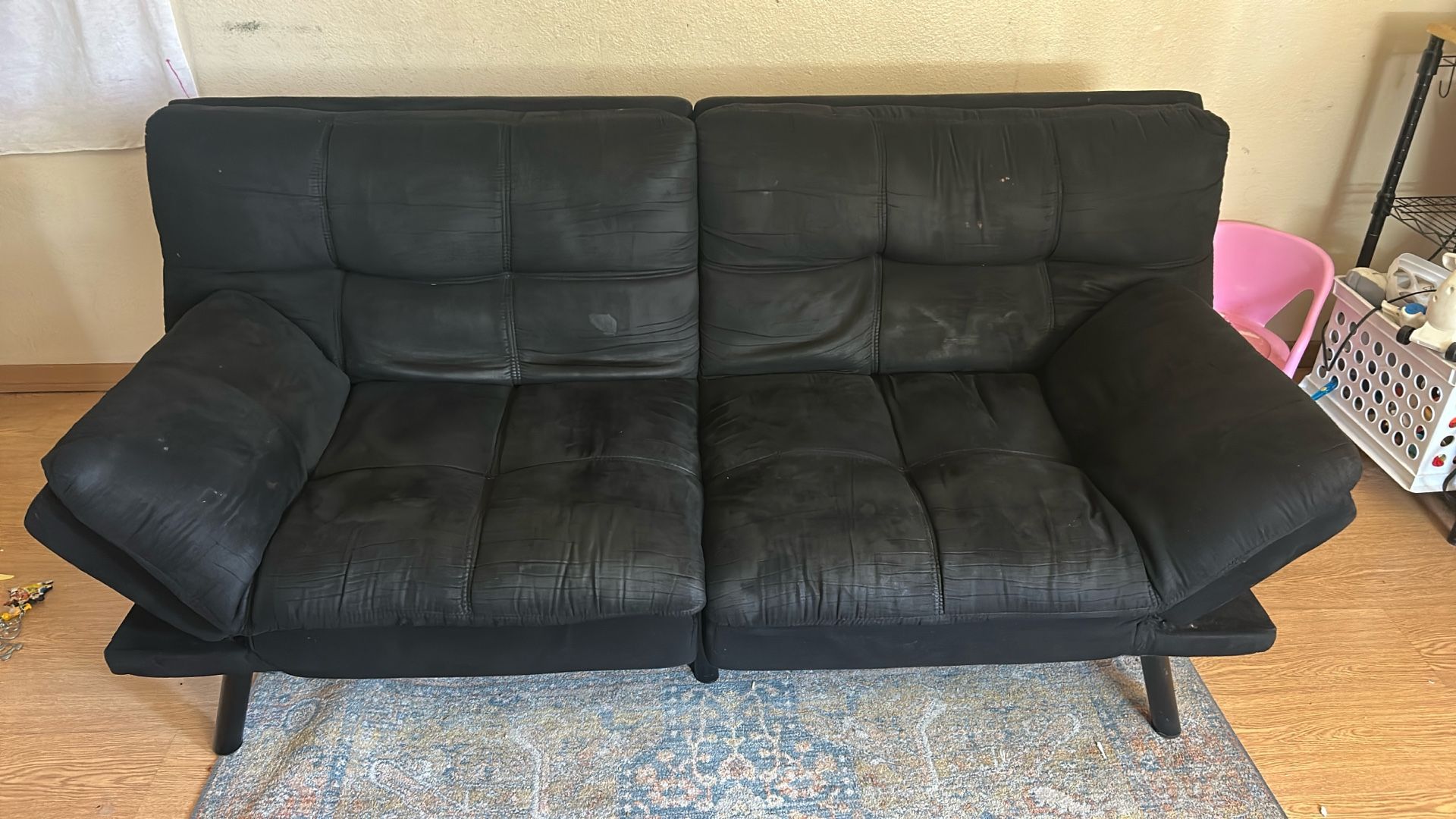 Black Love Seat Futon