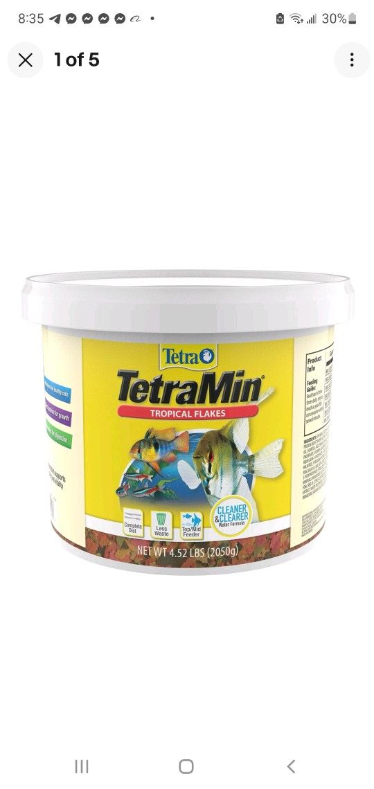 🔥 BRAND NEW TetraMin Tropical Flakes – 4.52 lbs